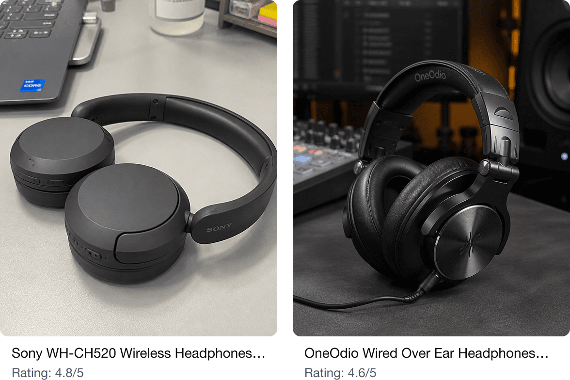 🎧 OneOdio Wired Studio Headphones vs Sony WH-CH520