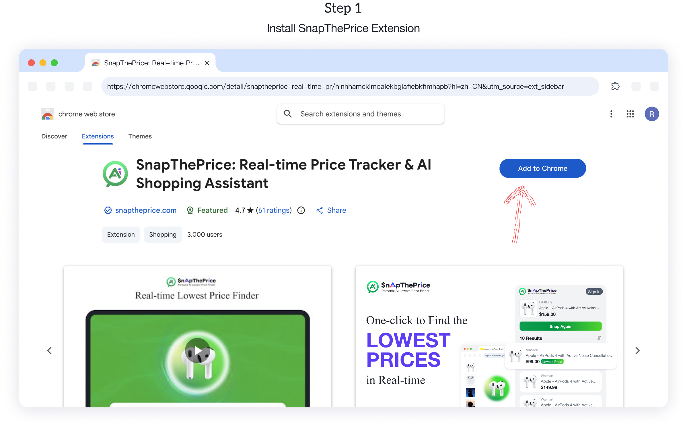 Step 1 - Find lowest price